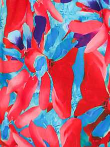 SHEIN VCAY Allover Print One Shoulder Split Thigh Belted Dress - Multicolor - View 4