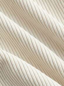 SHEIN MOD 扣飾肩膀背帶裙無襯衫 - 米色 - 查看 4