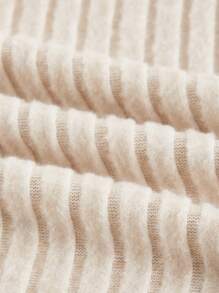 SHEIN EZwear Vestido ajustado unicolor tejido de canalé