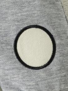 男嬰卡通圖案3D耳朵設計連帽前拉鍊連帽連身褲