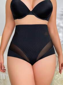 Miss Vinta 大碼高腰塑形三角褲 - 黑色 - 查看 3