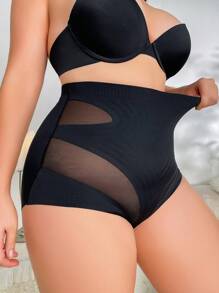 Miss Vinta 大碼高腰塑形三角褲 - 黑色 - 查看 5