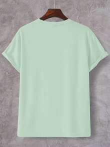Genlund Hombres Camiseta con estampado tropical - verde menta - Ver 2
