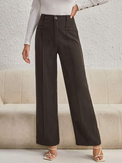 SHEIN Tall 高腰直筒褲