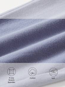 Baby Boy 2pcs Letter Patched Detail Joggers - Dusty Blue - View 11