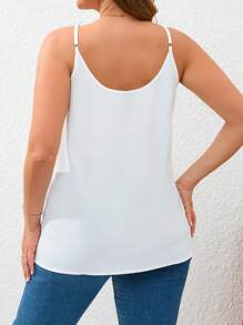 SHEIN Privé 大碼網紗拼接吊帶上衣