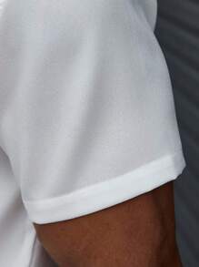 Manfinity CasualCool Men Pocket Front Button Up Shirt - White - View 8