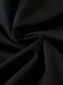 Manfinity 男士大码標語圖案落肩T恤 - 黑色 - 查看 4