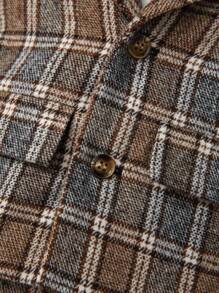 SHEIN Baby Boy Bow Front Shirt & Plaid Brazer & Trousers - Multicolor - View 5