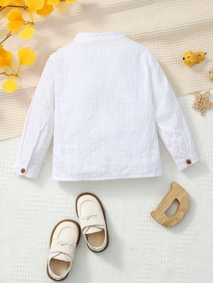 SHEIN Baby Boy Button Front Pocket Patched Shirt SHEIN USA