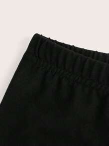 SHEIN 1条黑色紧身弹力打底裤，简约少女必备单品