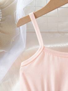 SHEIN Young Girl Two Tone Ruffle Hem Cami Dress - Multicolor - View 6