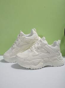 Fashionable All-match Thick-soled Sports Shoes - White - View 5