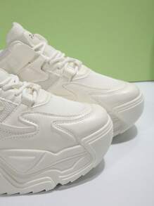 Fashionable All-match Thick-soled Sports Shoes - White - View 6