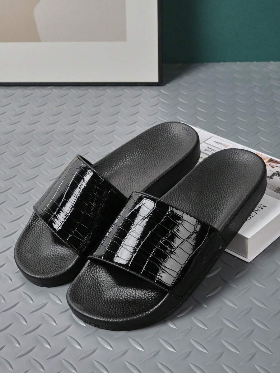 Đúng mốt Và Linh hoạt Nam Dép đi trong nhà Đối với Giải trí Mặc , Trong nhà Và Ngoài trời , at Nhà , Hoặc bờ biển - màu đen - Xem 1