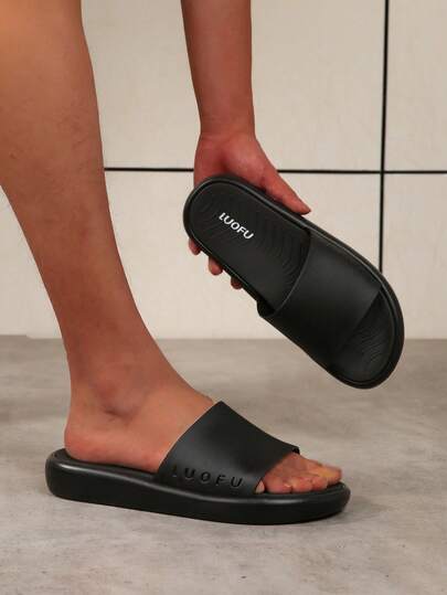 luofu Men's Fashion Casual Outdoor Beach Slippers, Comfortable Home Rubber Sole Slides