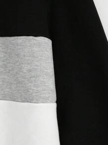 SHEIN Cottnline هودي وبنطلون رياضي بطباعة أحرف ألوان متباينة ولد - متعدد الألوان - مشاهدة 7