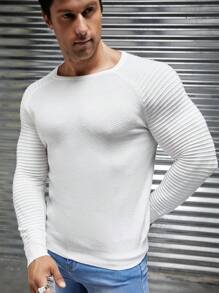 GENTILAND Men Solid Raglan Sleeve Sweater