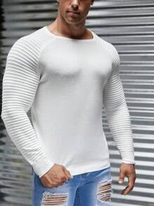 GENTILAND Men Solid Raglan Sleeve Sweater