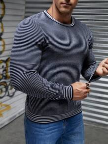 Manfinity VCAY Men Striped Pattern Sweater - Multicolor - View 1