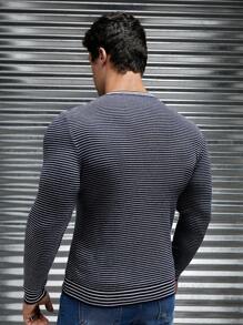 Manfinity VCAY Men Striped Pattern Sweater - Multicolor - View 2