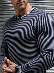 Manfinity VCAY Men Striped Pattern Sweater - Multicolor - View 5