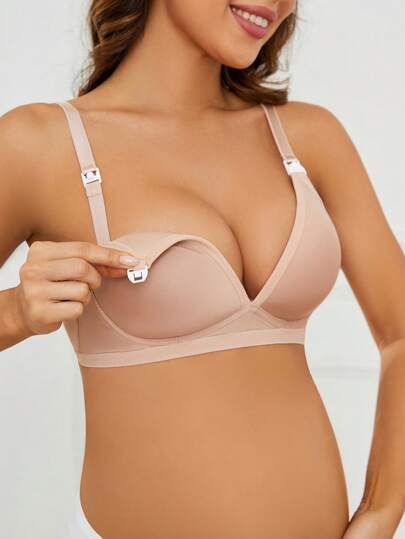 SHEIN 孕婦素色哺乳內衣