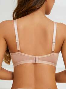 SHEIN 孕婦素色哺乳內衣 - 藕粉色 - 查看 2