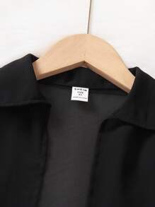 SHEIN Young Girl Letter Graphic Cami Top & Ripped Raw Cut Denim Jeans & Shirt - Multicolor - View 5