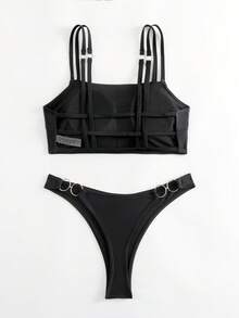 Swim Vcay 環鏈比基尼泳裝 - 黑色 - 查看 4
