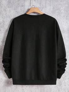 Manfinity RebelGame Nam Khối màu Túi có nắp Thả vai Áo nỉ - màu đen - Xem 2