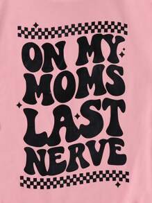 SHEIN Tween Girl Slogan Graphic Tee - Pink - View 3