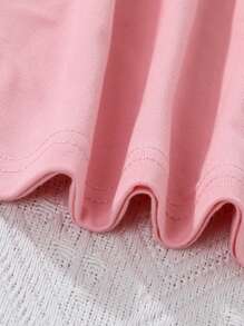 SHEIN Tween Girl Slogan Graphic Tee - Pink - View 6