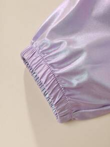 SHEIN 女大童人物和標語圖案T恤&鐳射長褲 - 彩色 - 查看 8