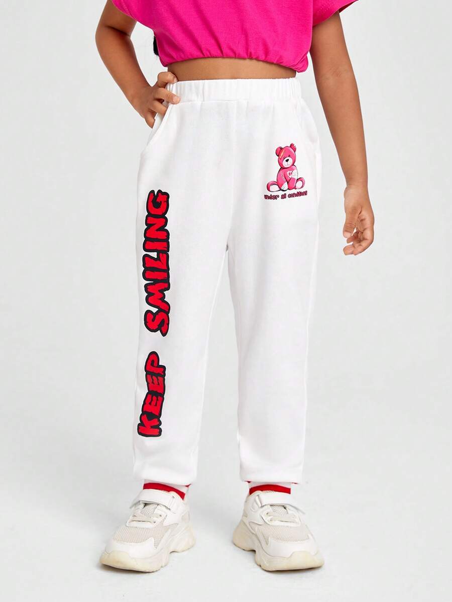 Dwi widiyanto 女小童字母圖案衛褲