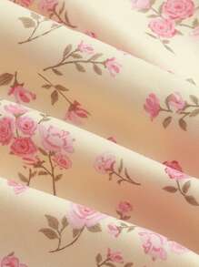 SHEIN MOD 大碼印花前打結高衩連衣裙 - 黃色 - 查看 6