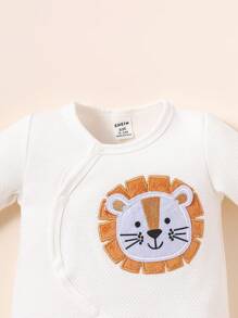 女嬰卡通圖案連身背心和運動褲&連身褲&夾克&圍兜 - 白色 - 查看 3