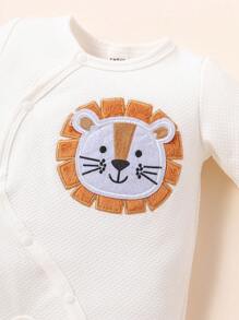 女嬰卡通圖案連身背心和運動褲&連身褲&夾克&圍兜 - 白色 - 查看 4