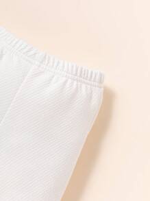 女嬰卡通圖案連身背心和運動褲&連身褲&夾克&圍兜 - 白色 - 查看 7