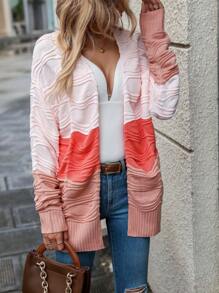 Chiquease Color Block Drop Shoulder Cardigan - Multicolor - View 3