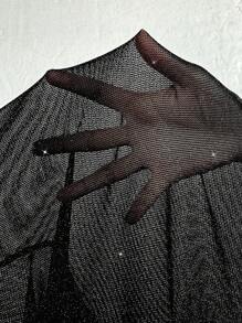 Calvaya Talla grande Top de hombros caídos sin sujetador