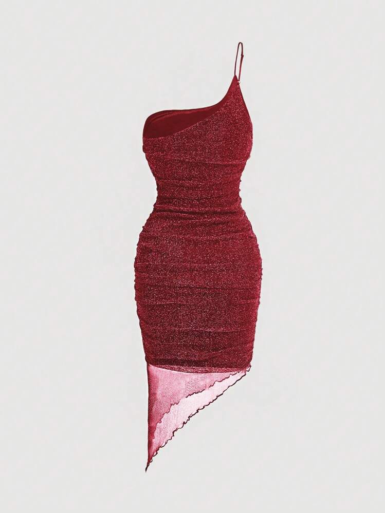 asymmetrical dress shein SHEIN Asymmetric Ruffle Dress (M) – Somewear