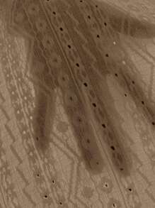 EMERY ROSE Eyelet Embroidery Scallop Trim Tee - Green - View 7