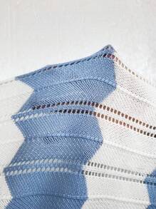 Calvaya Plus Pointelle Knit Drop Shoulder Jumper - Multicolor - View 6