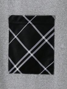 Men Plaid Print Tee & Pants & Shorts PJ Set / Pajama Set, Fall Winter Clothes