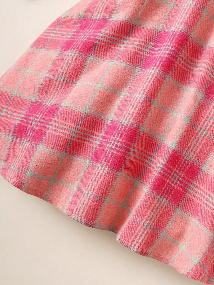 SHEIN 女大童字母圖案荷葉邊洋裝 - 彩色 - 查看 4