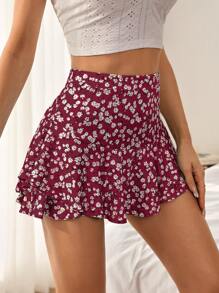 SHEIN VCAY In hoa Ditsy Xù Hoa Sen Váy quần - Nhiều màu - Xem 6