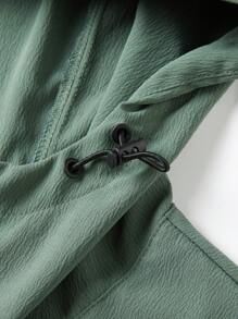 Manfinity Sport Corelite Nam Đồ họa Chữ cái Túi có nắp Một nửa khóa kéo áo có mũ Áo thun thể thao - màu xanh lá - Xem 4