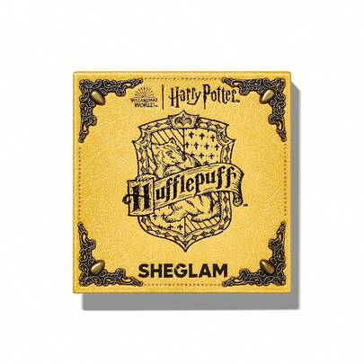Harry Potter™ X SHEGLAM 哈利波特™ 赫夫帕夫™ 房子調色盤 4 色閃光霧面眼影盤黃色均勻著色光滑可混合眼影眼影 品牌 美容 化妝 化妝品 適合女性與女孩 完美搭配夏季春季 Y2K 時尚 流行 生日 母親節禮物 假期 派對準備就緒 最佳顏色