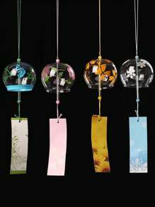 DIY玻璃風鈴裝飾用品和手掌繪畫日式風玻璃風鈴創意家庭裝飾禮品 - 彩色 - 查看 5
